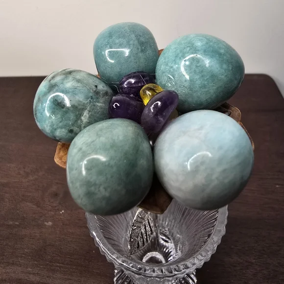 Aquamarine Crystal Flower - Picture 1 of 13